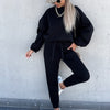 Solid Color Hoodie Casual Two-piece Suit