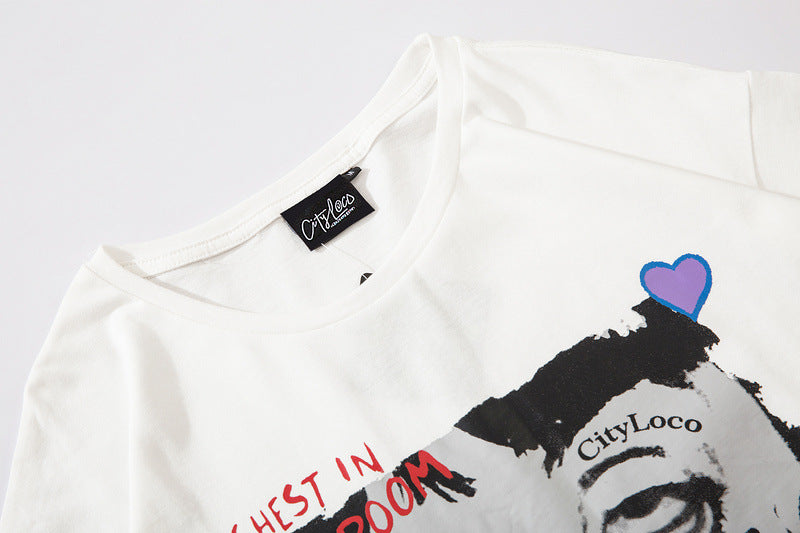 Maglietta intimo a maniche corte stile Harajuku High Street Fashion