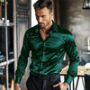 Men's Casual Glossy Draping Business Leisure Iron-free Anti-wrinkle Shirt