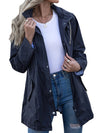 Giacca impermeabile da donna, vestibilità slim, antivento