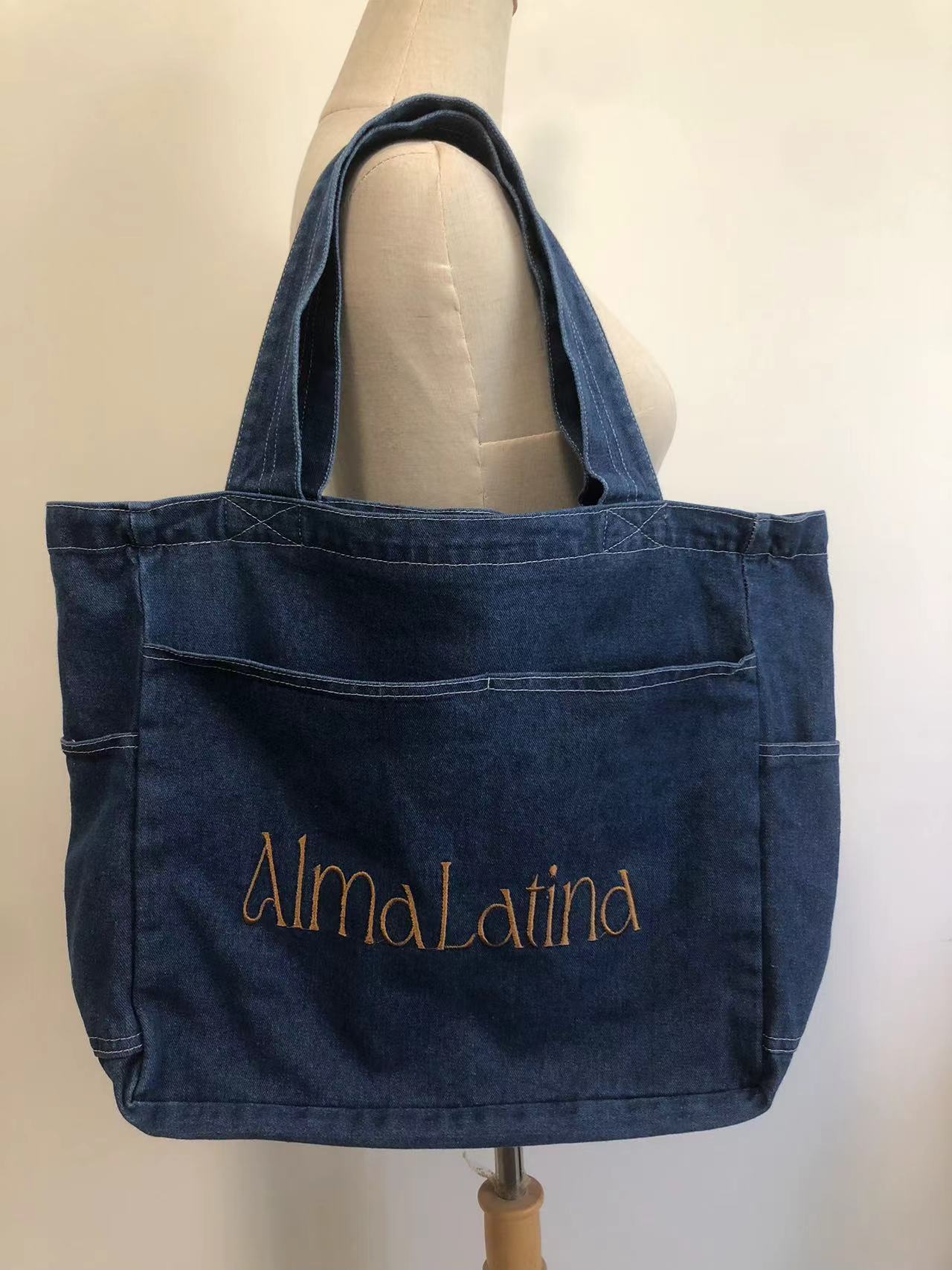 Denim Shoulder Bag Large Capacity Totes