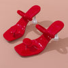 Plus Size High Heel Slippers Candy Color Women's Slippers