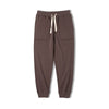 Retro Drawstring Elastic Waist Knitted Sweatpants Tapered Ankle-tied
