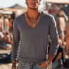 T-shirt a maniche lunghe da uomo per autunno e inverno, alla moda e sportiva