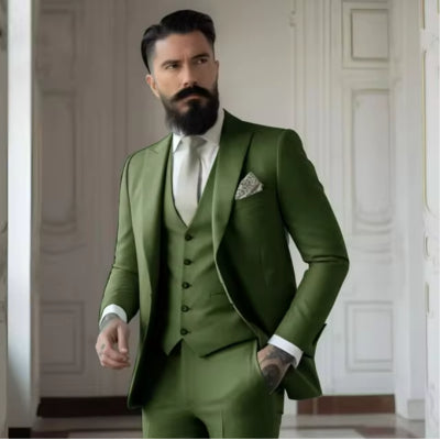 Completo da Uomo Slim Fit Tinta Unita