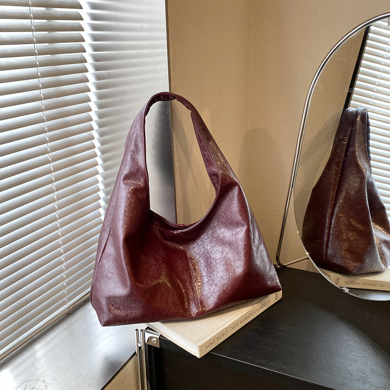 Borsa tote retrò abbinabile, borsa da donna di alta qualità e grande capacità da portare sotto le ascelle