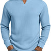 Men's Slim-fit Casual Long-sleeve V-neck Top