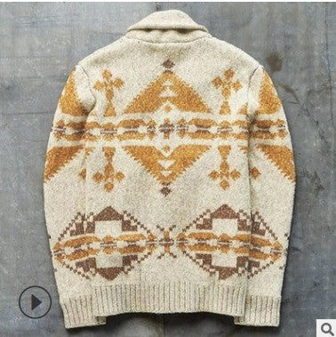 Maglione in broccato di moda europea e americana, manica lunga, taglia comoda, cappotto in maglia