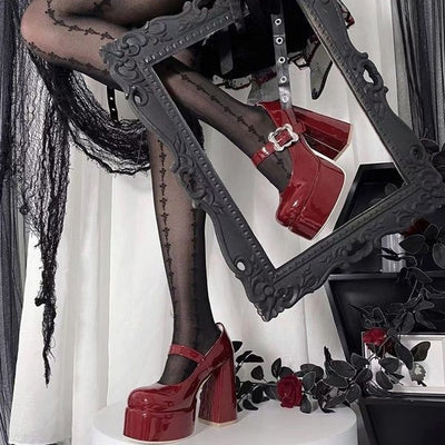 Chunky Heel Round Head Pumps Women