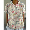 Pullover da donna a maniche corte stampato