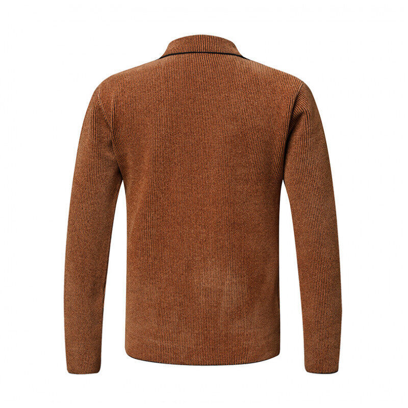 Cardigan da uomo in tinta unita, giacca lavorata a maglia