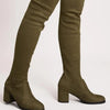 Mid-High Tube Chunky Heel High Heel British Style Fashion All-match Stretch Boots