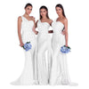 Abito da sposa elegante da sirena taglie forti monospalla