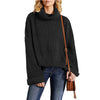 Solid Color Sweater Women's European And American Lapel Loose