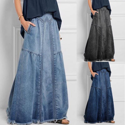 Stylish And Minimalist Womens Denim Skirt