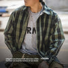 American Retro Plaid Loose Shirt Coat Men