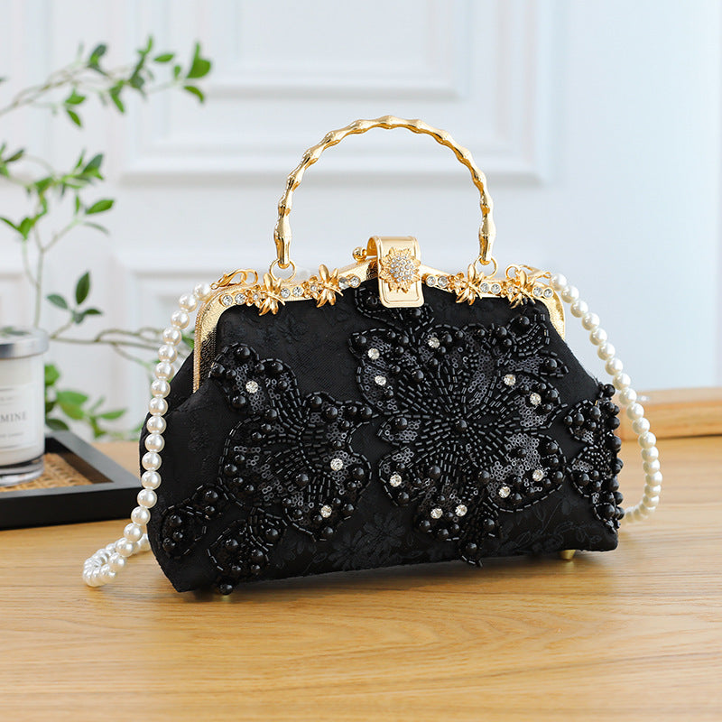 Pearl Embroidered Fashion Handbag Cheongsam Banquet