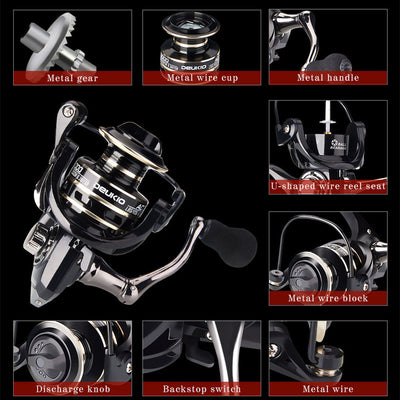 Fishing Wheel Metal Fishing Reel Bait Telescopic Fishing Rod Wheel