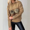 Fashionable Loose Light Brown Women's Sweater