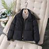 Short Korean Style Loose Stand Collar Puffer Jacket Versatile Commuter Style