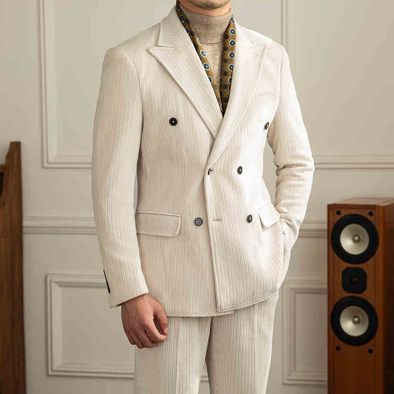 Abito doppiopetto di lusso leggero autunno e inverno