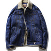 Winter Men's Fleece Casual Denim Jacket