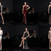 Abito da sera elegante, lungo, sottile, sexy, per sposa