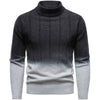 Gradient Color Half Turtleneck Handsome Men's Sweater