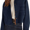 European And American Style Women Faux Suede Short Jacket Casual Lightweight Autumn Fashion