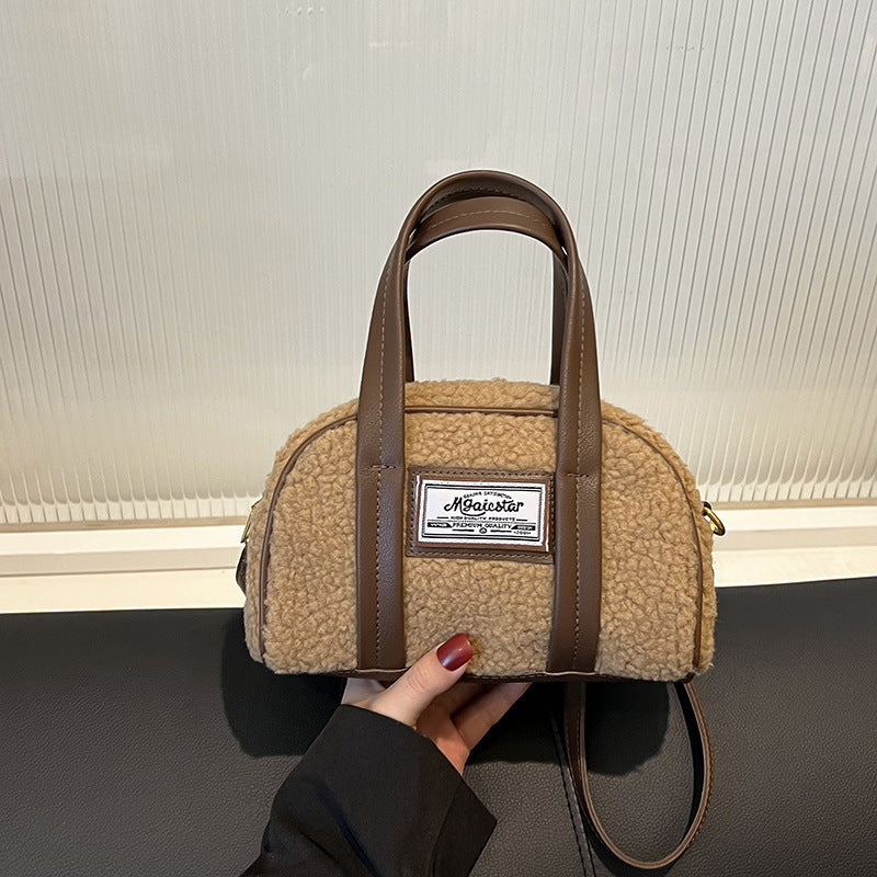 Women's Lamb Wool New All-match Messenger Bag