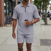 Polo da uomo, casual, a maniche corte, pantaloncini sportivi