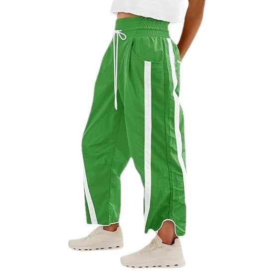 Pantaloni casual larghi con coulisse da donna