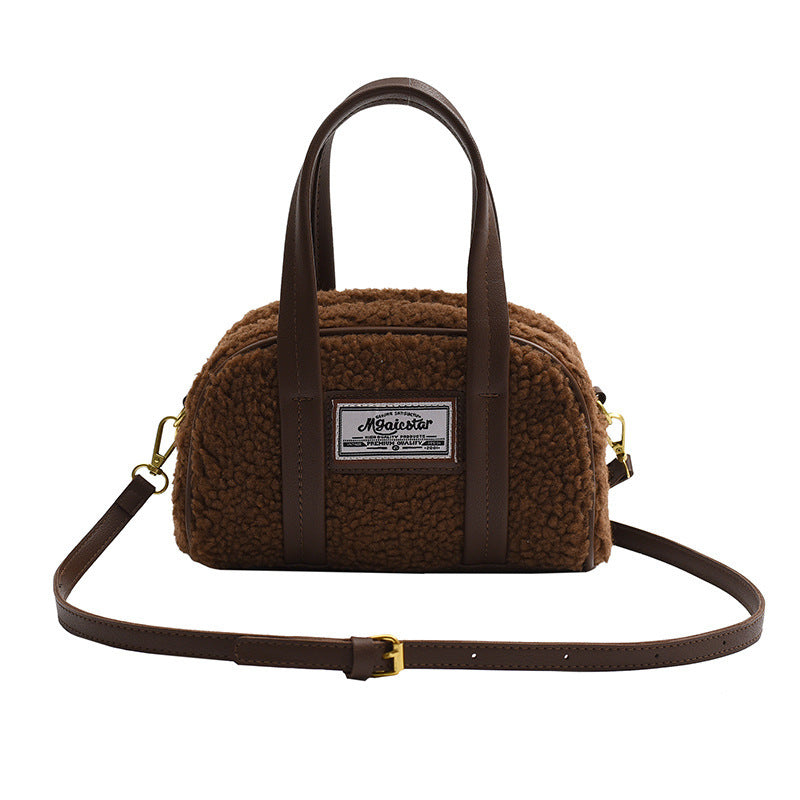 Women's Lamb Wool New All-match Messenger Bag