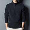 Felpa da Uomo in Pile a Collo Alto con Cerniera, a Maniche Lunghe, Versatile per l'Inverno