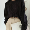 Round Neck Pure Color All-matching Trendy Sweater Top