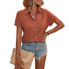 Maglietta versatile da donna, larga, casual e alla moda
