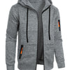 Men's Sports Fitness Casual Jacquard Sweater Hooded Coat