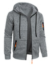 Men's Sports Fitness Casual Jacquard Sweater Hooded Coat