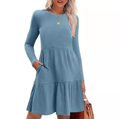 Women's Round Neck Fashion Casual Dress