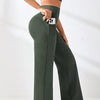 Moisture-wicking Pocketed Straight-leg Yoga Pants For Women