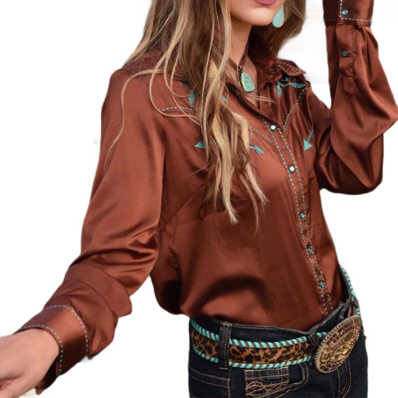 Camicia da cowboy esotica stile western