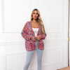 Rainbow Mixed Color Festival Dyed Short Cardigan Knitted Coat