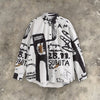Hand-painted Graffiti Digital Printing Shirt Autumn And Winter New