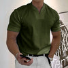 Summer Short Sleeve Shirt Men Fitness Plus Size Sports T-Shirt Elastic Cotton Pocket