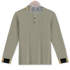 Long Sleeve Lapel Men's Solid Color Button Casual Business