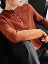 Seven-pin Thickened Skin-friendly Velvet Flower Yarn Sweater Classic Round Neck