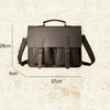 Men's Business Leather Shoulder Messenger Briefcase