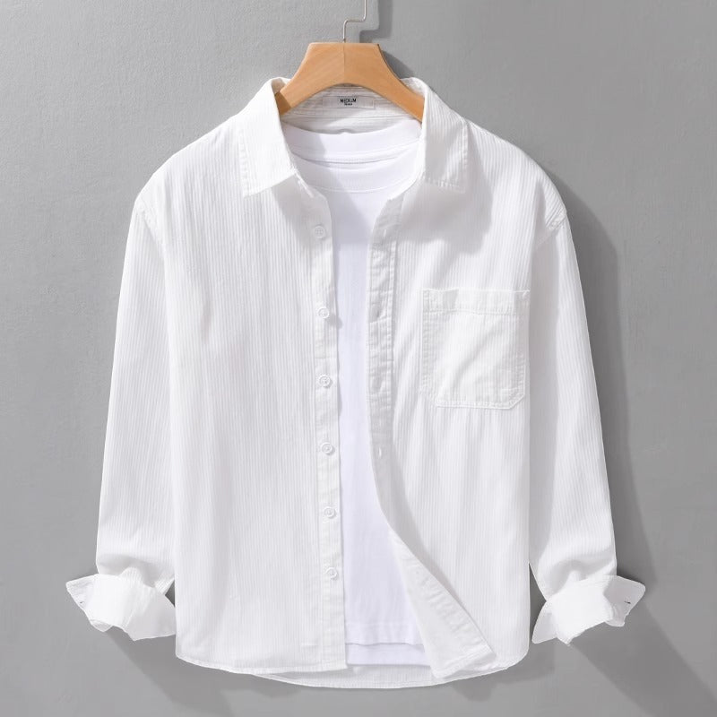 Simple Solid Color Shirt Artistic Casual Coat