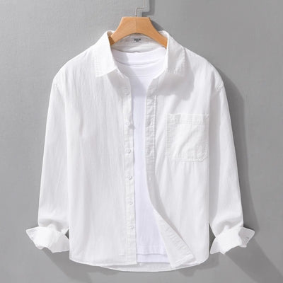 Simple Solid Color Shirt Artistic Casual Coat