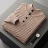 New Half Turtleneck Button Sweater For Men